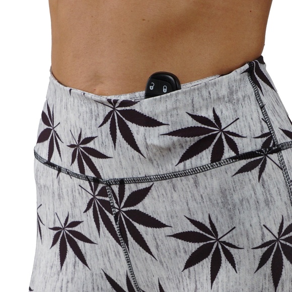 Marihuana leaves Yoga leggings V shape back - Picture 4 of 5